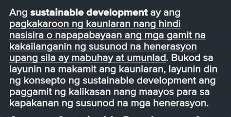 sustainable tagalog|Ano ang ibig sabihin ng SUSTAINABLE .